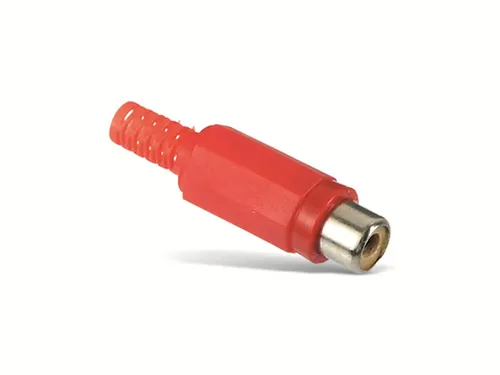 Cinchkupplung, Kunststoff, rot in rot von S-Impuls