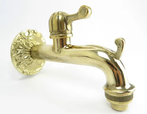 Wasserhahn Messing Hebel Jugendstil Antik Gotik Gründerzeit gold golden
