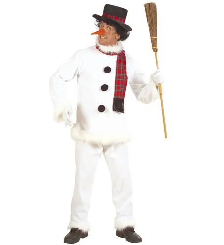 Schneemannkostüm Oberteil Hose Hut Schal Nase Gr XL Schneeman Kostüm Weihnachten