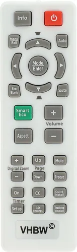 vhbw Fernbedienung kompatibel mit BenQ TW523P, TW539, TS513P, TX501, TS521P, TX538, TS537, TW523, TH682ST, TW533, TH681 Beamer - Ersatzfernbedienung