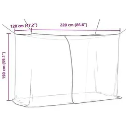vidaXL Moskitonetz für Bett 156 Maschen (3-tlg) – Weiß - Schütze dich vor Insekten mit unserem stilvollen Moskitonetz aus robustem Polyester. Ideal für Sommernächte, sorgt die genähte Öffnung für einfachen Zugang und hohen Komfort. Perfekt für jedes Schlafzimmerdesign.