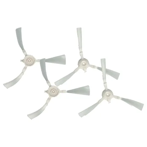 vhbw 4X Seitenbürste kompatibel mit Tefal Explorer 40 RG7275WH, RG7267 Saugroboter - Reinigungsbürsten Set, grau/blau