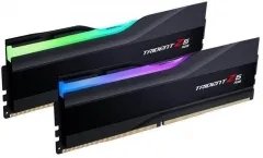 G.Skill Trident Z5 RGB DDR5-6000 - 64GB - CL36 - Dual Channel - RAM, 64GB (2x32GB) Dual Channel, blitzschnelle 6000 MHz Geschwindigkeit, RGB-Beleuchtung steuerbar, ideal für Gaming und kreative Anwendungen.