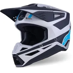 Alpinestars S-M3 Heat Motocross Helm 2XL schwarz-silber - Hochwertiger Motocross Helm mit ECE 22-06 Zulassung, leicht und sicher. Ideal für anspruchsvolle Fahrten und optimalen Schutz.