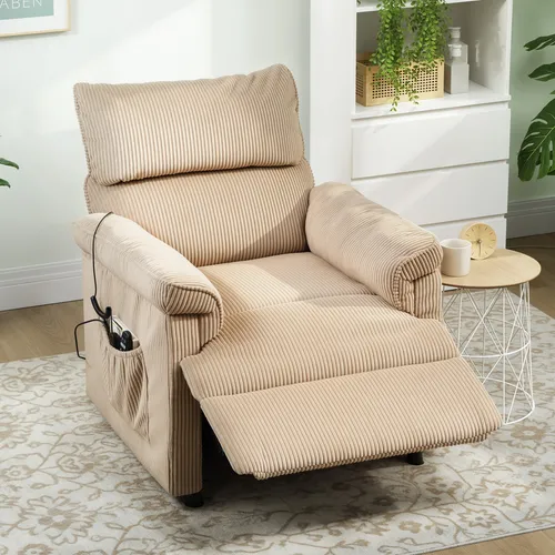 HOMCOM Relaxsessel mit Vibrationsmassage und Heizfunktion, Braun