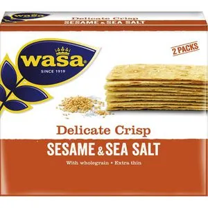 Wasa Delicate Crisp Cracker Sesam und Sea Salt 190g von Wasa