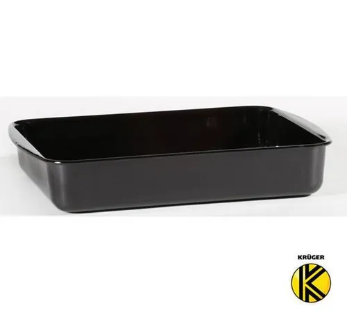 KARL KRÜGER Auflaufform Universal 41x32x7,5cm - Backformen aus emailliertem Stahl, schnitt- und kratzfest, hitzebeständig bis +220°C, ideal für vielseitige Gerichte und spülmaschinengeeignet.