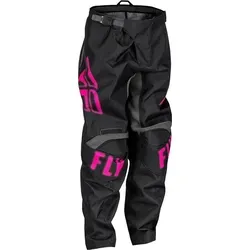 Fly Racing F-16, Textilhose Kinder - Schwarz/Pink - 18 in pink von Fly Racing