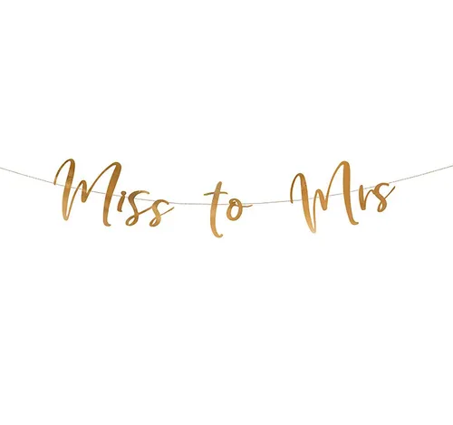 Miss to Mrs. Girlande rosé-gold 76 x 18 cm JGA Bride to Be Party-Deko