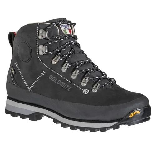 Dolomite Wanderschuh M 54 TREK GTX Sneaker schwarz 45 EU - Wanderschuhe in Größe 45, robustes Crazy Horse Vollnarbenleder, wasserdicht dank GoreTex® und mit dämpfender Vibram® Sohle für optimalen Komfort auf jedem Terrain.