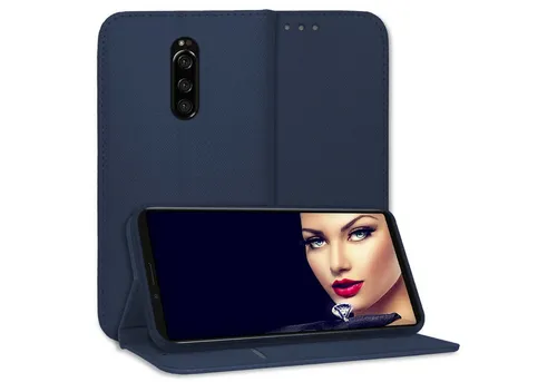 mtb more energy Smartphone-Hülle Smart Magnet für Sony Xperia 1 (Xperia XZ4), Blau, Bookstyle Klapphülle Cover Wallet Case aus Kunstleder