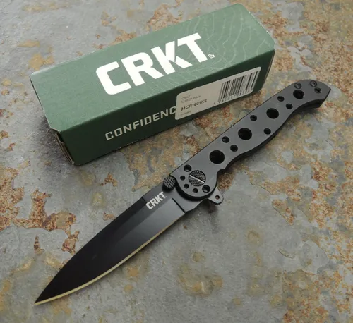 CRKT Taschenmesser 18,1 cm, schwarz - Klappmesser mit robustem Framelock-Verschluss und Edelstahlgriff, ideal für Outdoor-Abenteuer und den täglichen Gebrauch.