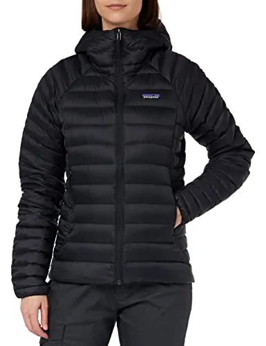 Patagonia Damen Down Sweater Hoody black L - Funktionsjacke aus 100% recyceltem NetPlus® Ripstop-Nylon, winddicht und mit 800er Daune für optimalen Kälteschutz. Ideal für umweltbewusste Outdoor-Aktivitäten.