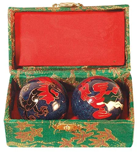 Qi Gong Kugel Drache blau 45mm – für entspannende Übungen von Saraswati