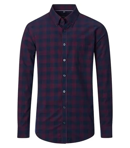 CASAMODA Freizeithemd kariert Casual Fit - Stylisches Freizeithemd in Casual Fit mit Button-Down-Kragen. Das modische Blockkaro-Design aus samtigem Material sorgt für einen angenehmen Tragekomfort und ist ideal für entspannte Anlässe.