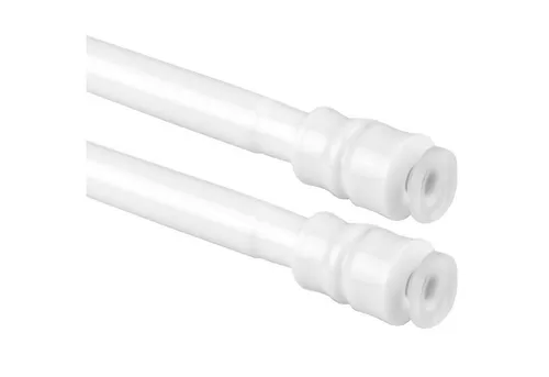 Bestlivings Klemmstange mit Drehtechnik – kein Bohren, kein Kleben, Ø 10 mm, 1-läufig, ausdrehbar, ohne Bohren, geklemmt, Edelstahl, Gardinenstange für Bistrogardine/Scheibengardine