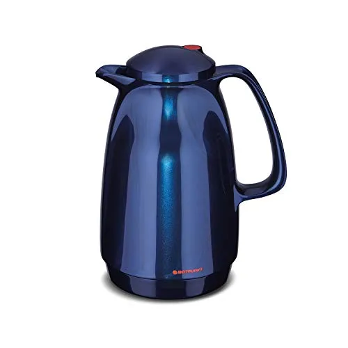 ROTPUNKT Isolierkanne 220 Bella, 1,0 Liter, Midnight Blue, Glaseinsatz, BPA-frei