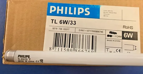 PHILIPS  MINI Leuchtstofflampe T5  TL6W/33  Neutralweiß  Röhre  6W/33-640