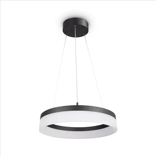 Paco Home Pendelleuchte Esstisch Lampe Deko Wohnzimmer LED Hängelampe Schlafzimmer Pendellampe Esszimmer Modern Stylisch, Lampenart:Typ 1, Farbe:Schwarz - Weiß