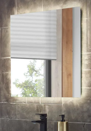 Furn.Design Badspiegel Glide mit LED und Touch-Funktion, 80 cm - Moderner Wandspiegel mit integrierter LED-Beleuchtung und praktischer Touch-Funktion. Ideal für stilvolle Badezimmer und bietet eine angenehme Lichtfarbe für jeden Anlass.