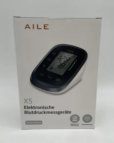 AILE Blutdruck Messgerät für den Heimgebrauch - Digitale Oberarm-Blutdruckmessgeräte mit großer Manschette (22-42cm) und 2x99 Speicher, ideal für präzise Messungen zu Hause und einfach zu bedienen.