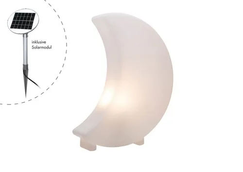 seasons design Shining Moon Solar LED Mondlampe 40 cm - Leuchtfigur für Innen- und Außenbereich, sorgt für stimmungsvolles Licht und ist wetterfest. Ideal als Deko für Garten, Terrasse oder Kinderzimmer.