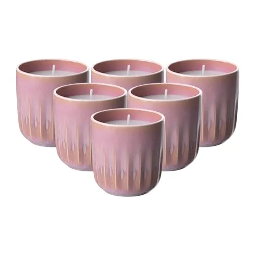 like. by Villeroy & Boch Perlemor Home Coral Duftkerze Sunkissed 6er Set - Kerzen im 6er Set, bringen sommerliche Vibes und schöne Akzente in Ihr Zuhause mit natürlichen Farben und fließenden Effektglasuren.