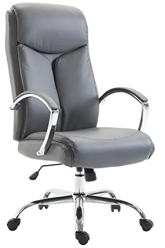 CLP XL Bürostuhl Vaud - Ergonomischer Chefsessel mit Kunstlederbezug - Bürostuhl bis 140 kg belastbar, mit gepolsterter Sitzfläche und stufenloser Höhenverstellung für optimalen Sitzkomfort. Ideal für lange Arbeitsstunden am Schreibtisch.