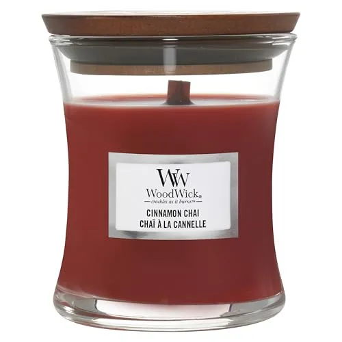 Woodwick Sanduhr Small Cinnamon Chai Zimt Duftkerze