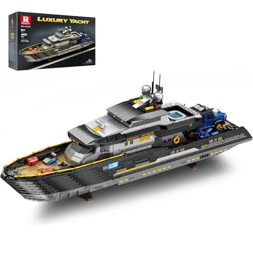 Reobrix 66103 Luxus Yacht Spielbausteine – Großes Bauset mit 4421 Teilen