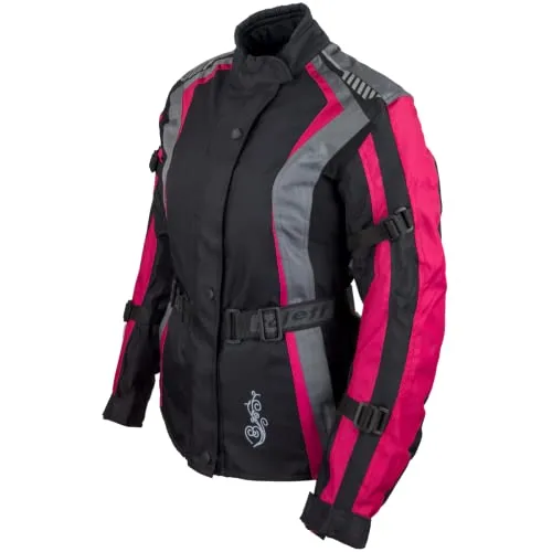 Damen Textil Motorradjacke mit CE Protektoren von Roleff Racewear