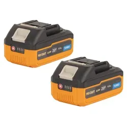 Procraft Turbo Akku 20 V 4,0 Ah mit Ladestandsanzeige - Leistungsstarker Procraft Turbo Akku mit 20 V und 4,0 Ah, ideal für Elektrowerkzeuge. Die praktische Ladestandsanzeige sorgt für optimale Nutzung und Effizienz.