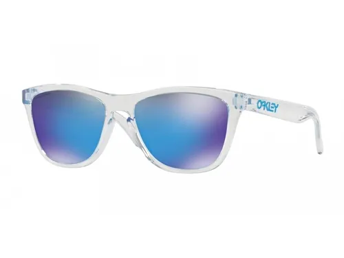 Oakley Frogskins Crystal Clear / Prizm Sapphire in weiß von Oakley