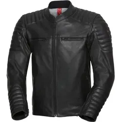 IXS Classic LD Dark Motorrad Lederjacke, schwarz, Größe 58 - Motorradjacke mit leichtem atmungsaktiven Netzfutter, ideal für Fahrten bei jedem Wetter und mit 4 praktischen Außentaschen.