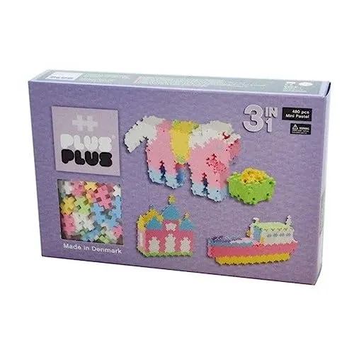 PlusPlus Mini Pastel 3-in-1 – 480 Teile Konstruktionsbausteine für kreative Köpfe