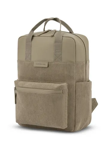 Kapten & Son Rucksack Bergen Pro Cord 15l dusty khaki - Flexibler Rucksack für jeden Stil, ideal für Alltag und Reisen. Mit cleveren Fächern für Laptop und mehr, robust und elegant zugleich. Praktisch und gut organisiert, begleitet er Sie zuverlässig überall hin.