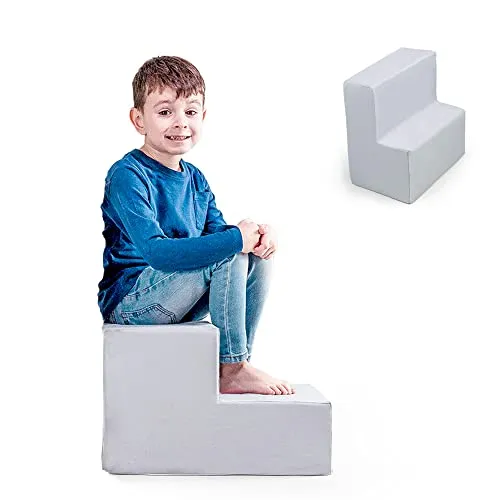 MAMOI® Softbausteine Baby | Schaumstoffbausteine Spielbausteine | Schaumspielset | Schaumspielblöcke | Schaumblöcke Kinder | Baby Spielplatz | Made in EU (Hellgrau)