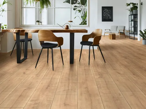 KRONO Laminat Premium XL Eiche Landhausdiele 8 mm - Hochwertiges KronoFlooring Laminat mit Klick-Verbindung für einfache Verlegung. Ideal für stilvolle Räume, 2,52 m² pro Paket. Robust und langlebig für den täglichen Gebrauch.
