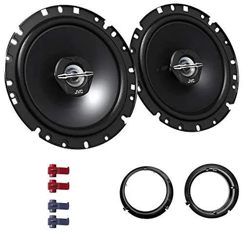 JVC CS-J1720X Lautsprecher mit Einbauset passend für Mercedes E-Klasse Limo (W210) 1995-2002 Heckablage 600 W 170mm 2 Wege Koax