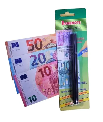 Natur'hall Geldscheinprüfer Stift, Falschgeld-Detektor, Geldscheinprüfung, sofortige Falschgeld-Erkennung, Geldschein-Marker, Geldscheinprüfung