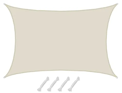 AMANKA Sonnensegel 4 x 6 m - 98% UV Schutz & Wasserdicht - Sonnenschutz für Terrasse, Balkon oder Garten: Mit 98% UV-Schutz und wasserabweisendem Design bietet dieses strapazierfähige Sonnensegel idealen Schattenplatz für Kinder und Familien.