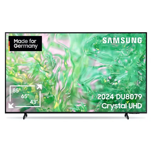 Samsung GU75DU8079UXZG LED TV 75 Zoll - 4K Ultra HD Fernseher mit Crystal UHD Technologie für beeindruckende Bildqualität und ein immersives Seherlebnis.