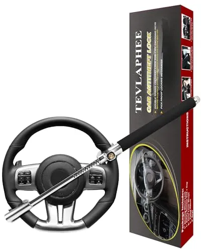Tevlaphee Lenkradkralle, Lenkradschloss für Auto, Auto Diebstahlsicherung, Lenkradsperre Wohnmobil, Auto-Kralle als Wegfahrsperre, Universal(Schwarz)