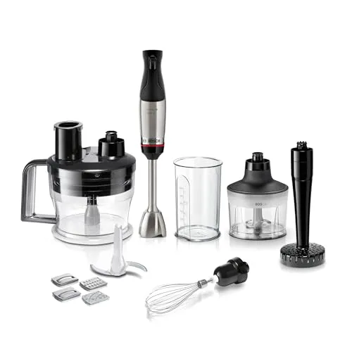 Bosch Stabmixer ErgoMaster Serie 6 MSM6M673 - Hochleistungsmotor 1000 W, 10 Jahre Motorgarantie und verschleißfreie Keramik-Kupplung für langlebige Leistung