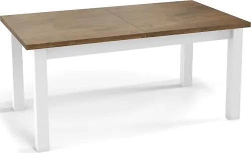 WFL Group Esstisch aus Alteiche, 80x75x160 cm, ausziehbar