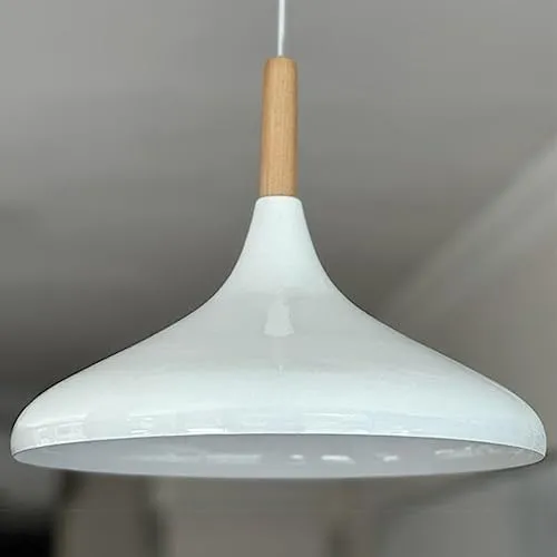 bamyum Champion Küchenlampe Hängend - Skandinavische Pendelleuchte aus Holz und Metall, ideal für Esstische. Schafft eine angenehme Atmosphäre mit warmem Licht und ist einfach zu installieren.