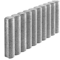 Kann Rundpalisaden-Randstein Grau 50 cm x 25 cm x 6 cm