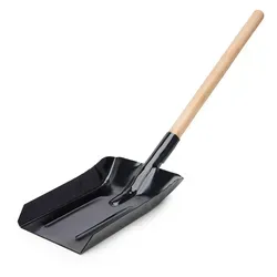 Garronda Pflanzkelle Kohlenschaufel Kohlenlöffel Ascheschaufel Handschaufel GD-0008 schwarz 70 cm