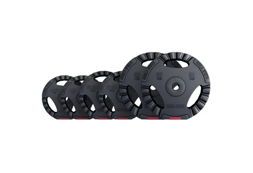 GORILLA SPORTS Hantelscheiben Einzeln/Set, Kunststoff Gewichtsscheiben, Ø 30/31mm Bohrung, Tri-Grip, Hantelscheiben-Set, von 1,25 kg bis 30 kg Gewichte - für Krafttraining