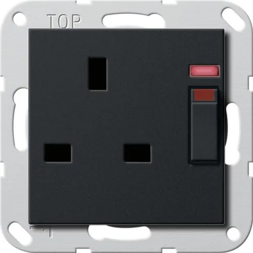 Gira 2780005 Steckdose British Standard 13 A 250 V~ in schwarz von Gira